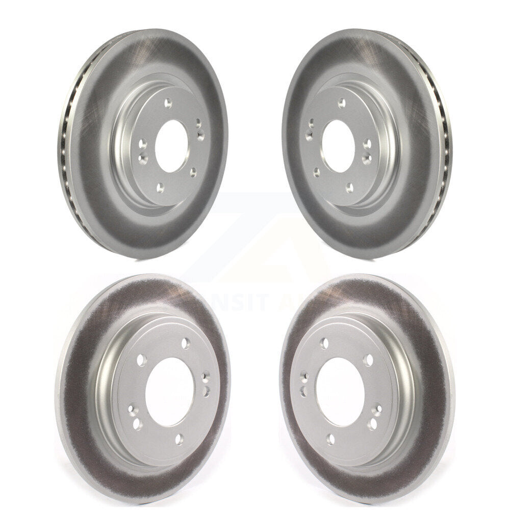 Coated Brake Rotors Front Rear Kit For Hyundai Elantra Kia Forte Forte5 Veloster