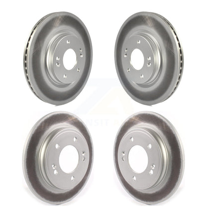 Coated Brake Rotors Front Rear Kit For Hyundai Elantra Kia Forte Forte5 Veloster