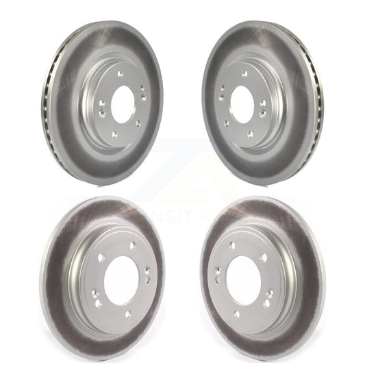 Coated Brake Rotors Front Rear Kit For Hyundai Elantra Kia Forte Forte5 Veloster
