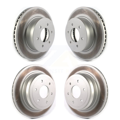 Coated Disc Brake Rotors Front Rear Kit For 2016-2024 Nissan TITAN XD
