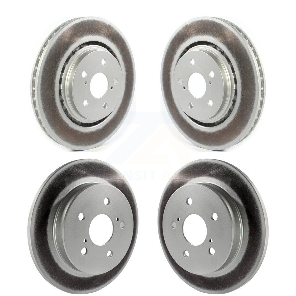 Coated Disc Brake Rotors Front Rear Kit For Toyota Camry Avalon