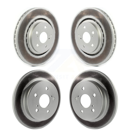 Coated Disc Brake Rotors Front Rear Kit For Toyota Camry Avalon
