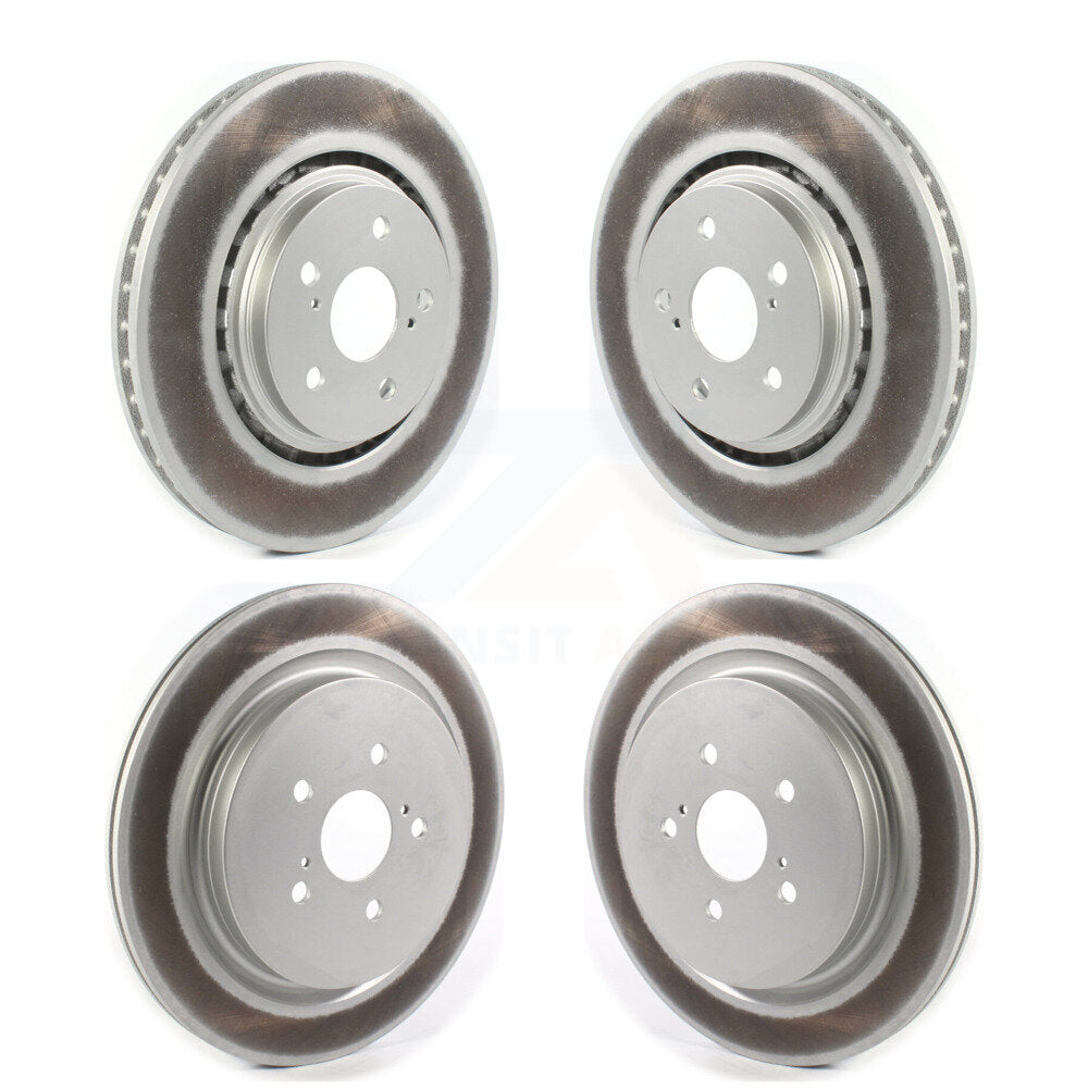Coated Disc Brake Rotors Front Rear Kit For Lexus RX350 RX450h RX350L RX450hL