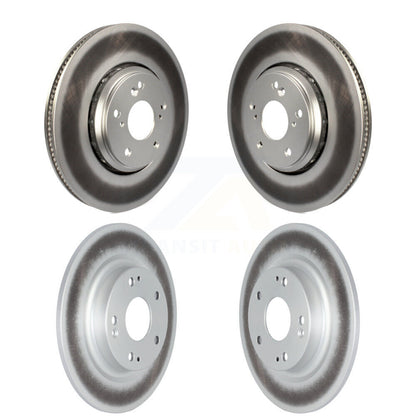 Coated Disc Brake Rotors Front Rear Kit For 2017-2020 Honda Civic Si