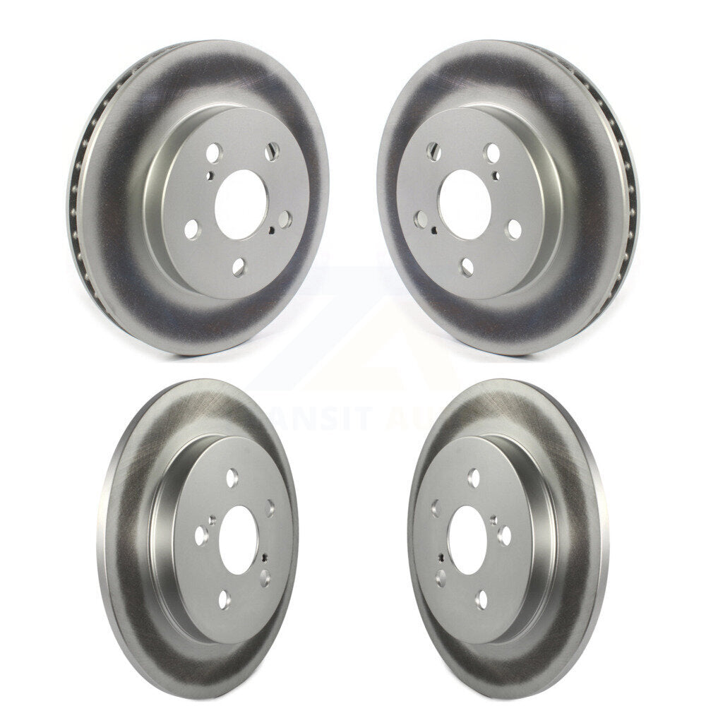 Coated Disc Brake Rotors Front Rear Kit For Toyota Corolla Prius Prime AWD-e
