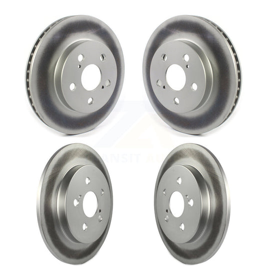 Coated Disc Brake Rotors Front Rear Kit For Toyota Corolla Prius Prime AWD-e