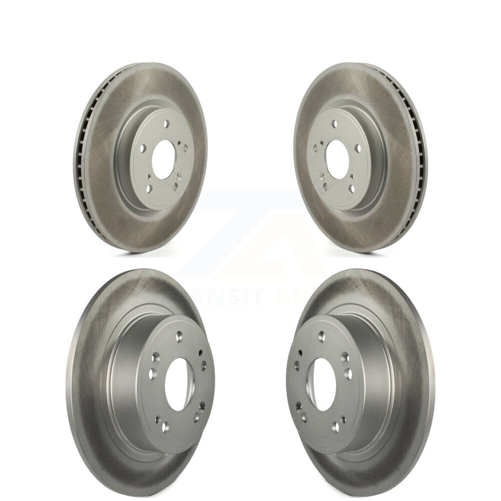 Coated Disc Brake Rotors Front Rear Kit For Honda Accord
