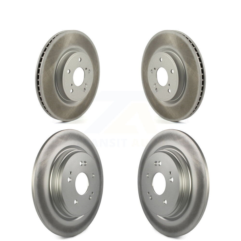 Coated Disc Brake Rotors Front Rear Kit For Honda CR-V