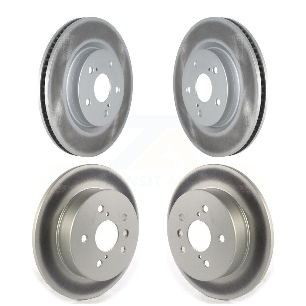 Coated Disc Brake Rotors Front Rear Kit For Toyota Camry