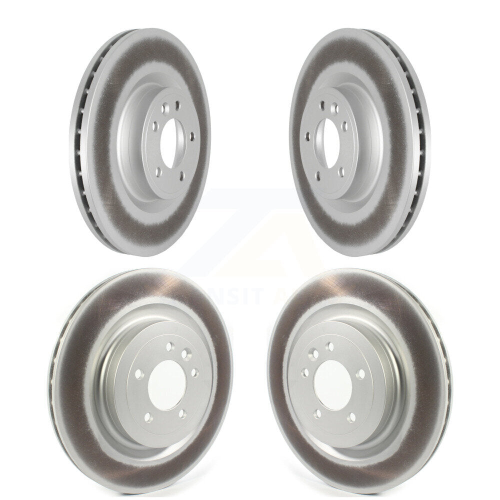 Coated Disc Brake Rotors Front Rear Kit For Land Rover Range Sport