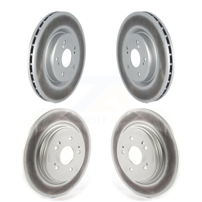 Coated Disc Brake Rotors Front Rear Kit For 2019-2024 Acura RDX