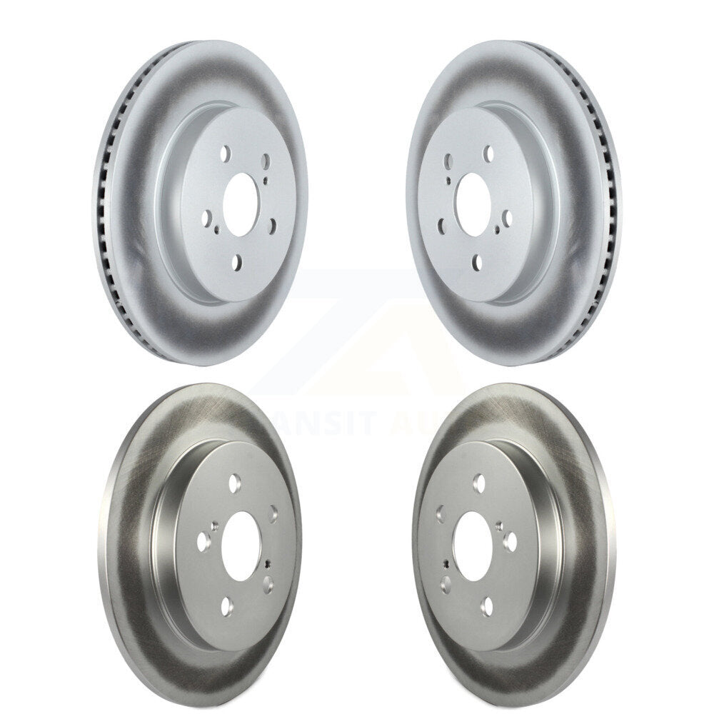 Coated Disc Brake Rotors Front Rear Kit For Toyota Corolla Prius Prime