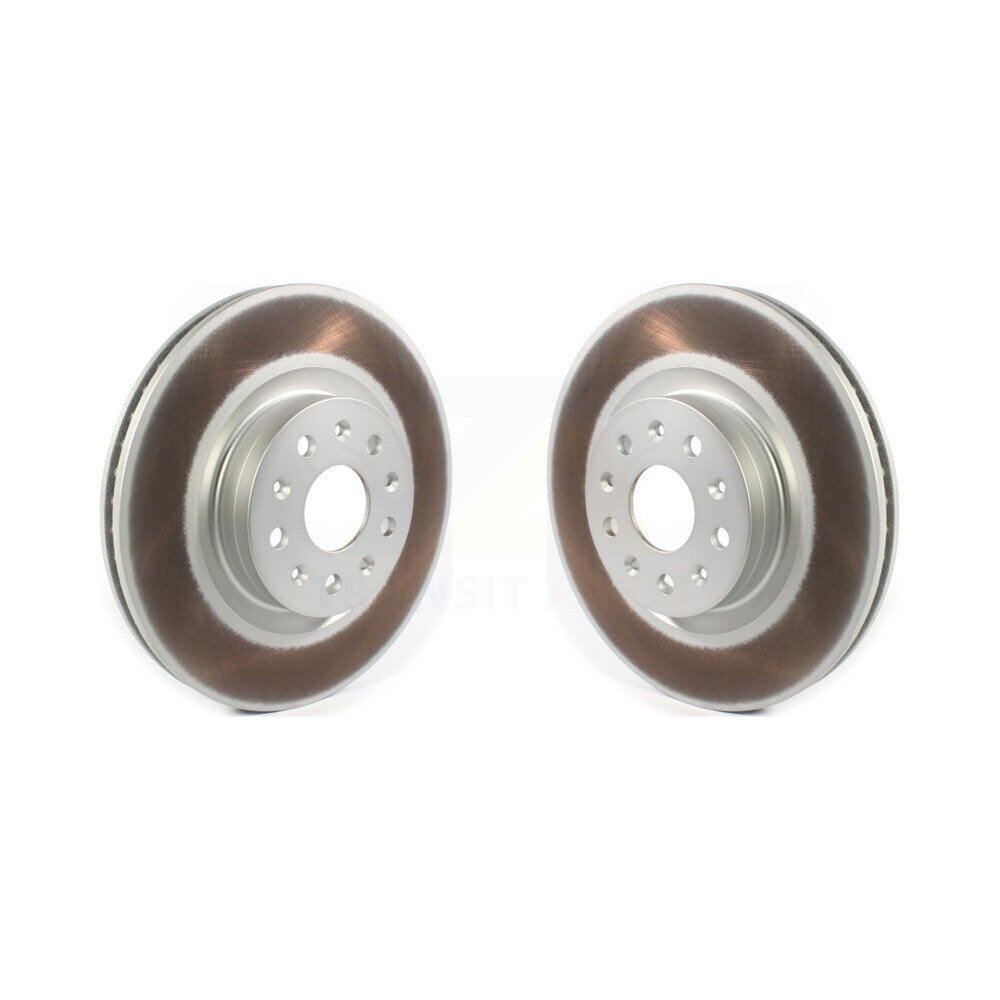 Coated Disc Brake Rotors Front Pair For Chevrolet Camaro Cadillac CT5 CTS CT6