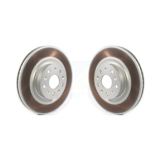 Coated Disc Brake Rotors Front Pair For Chevrolet Camaro Cadillac CT5 CTS CT6