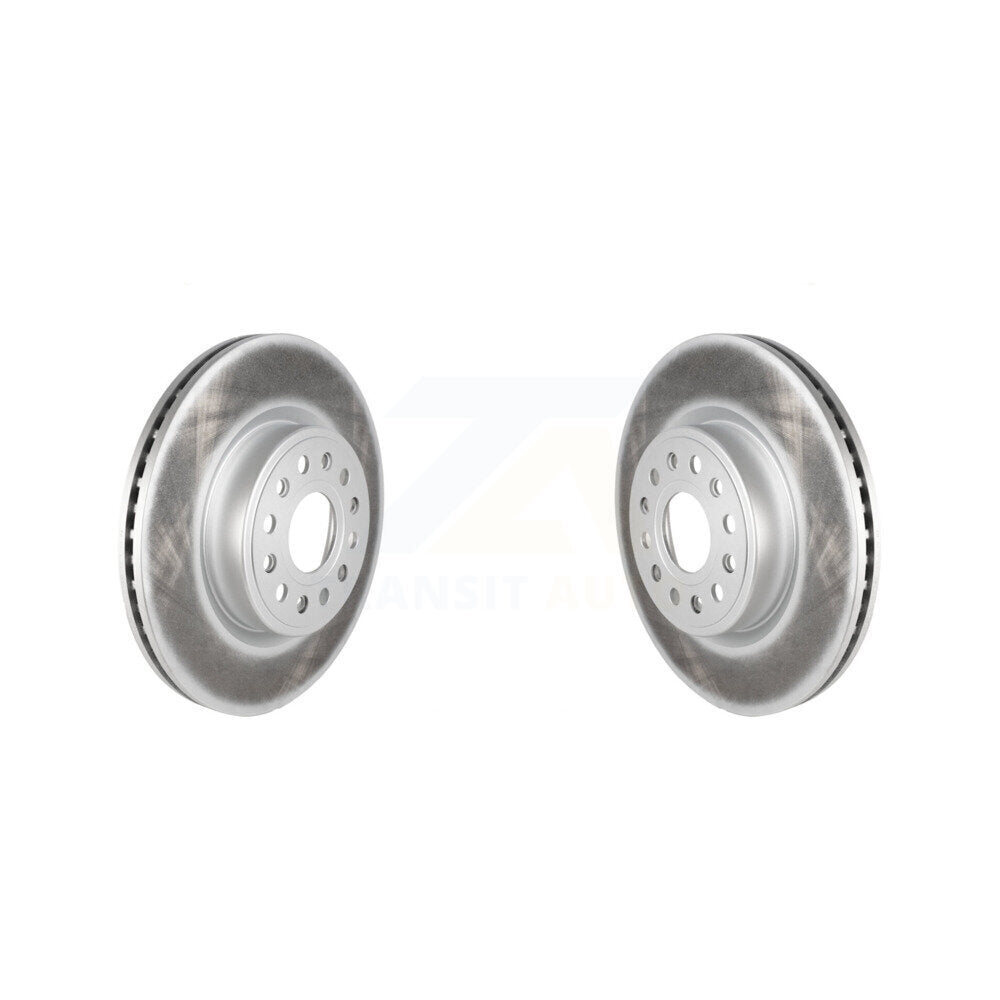 Coated Disc Brake Rotors Front Pair For Ram 1500