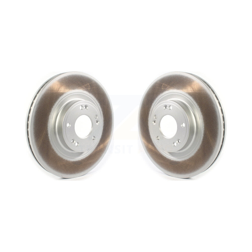 Coated Disc Brake Rotors Front Pair For Hyundai Genesis