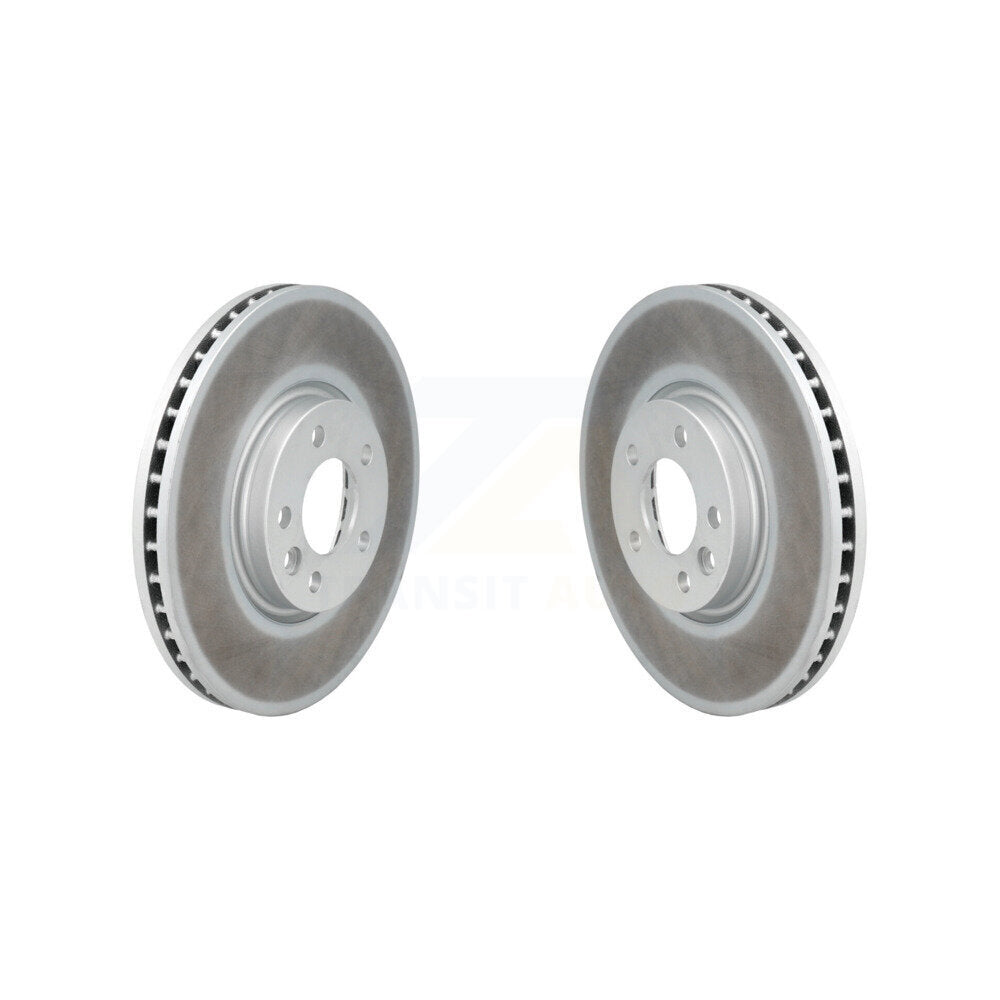 Coated Disc Brake Rotors Front Pair For Volkswagen CC Passat