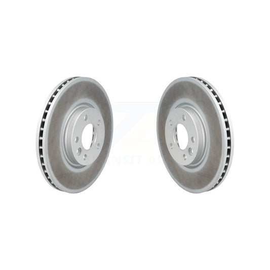 Coated Disc Brake Rotors Front Pair For Volkswagen CC Passat
