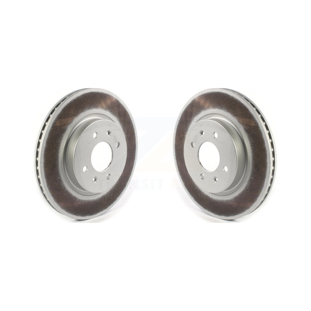 Coated Disc Brake Rotors Front Pair For Kia Rio Hyundai Accent