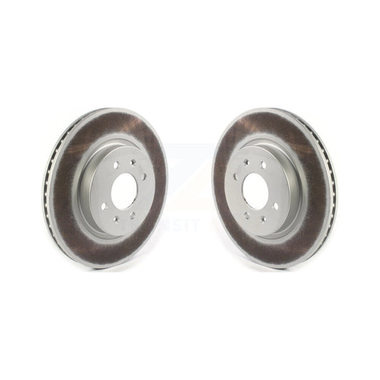 Coated Disc Brake Rotors Front Pair For Kia Rio Hyundai Accent