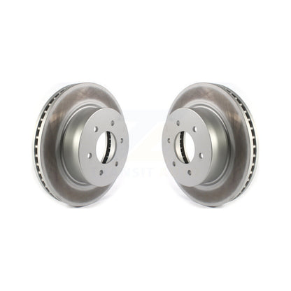 Coated Disc Brake Rotors Front Pair For 2016-2024 Nissan TITAN XD