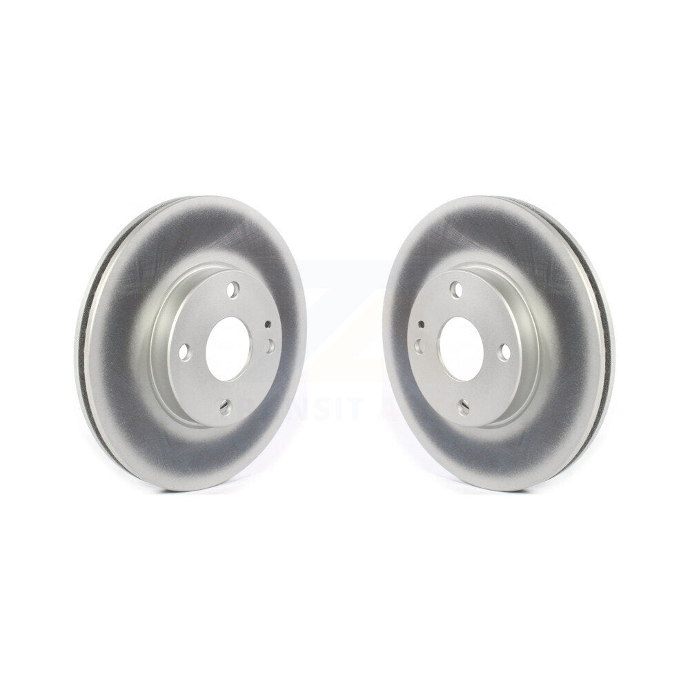 Coated Disc Brake Rotors Front Pair For Toyota Yaris iA Scion
