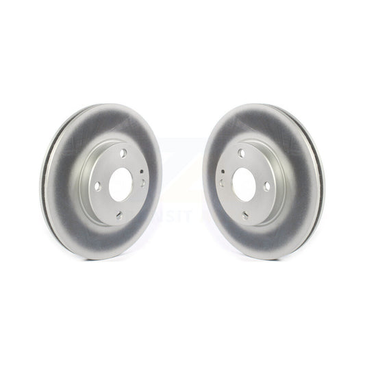 Coated Disc Brake Rotors Front Pair For Toyota Yaris iA Scion