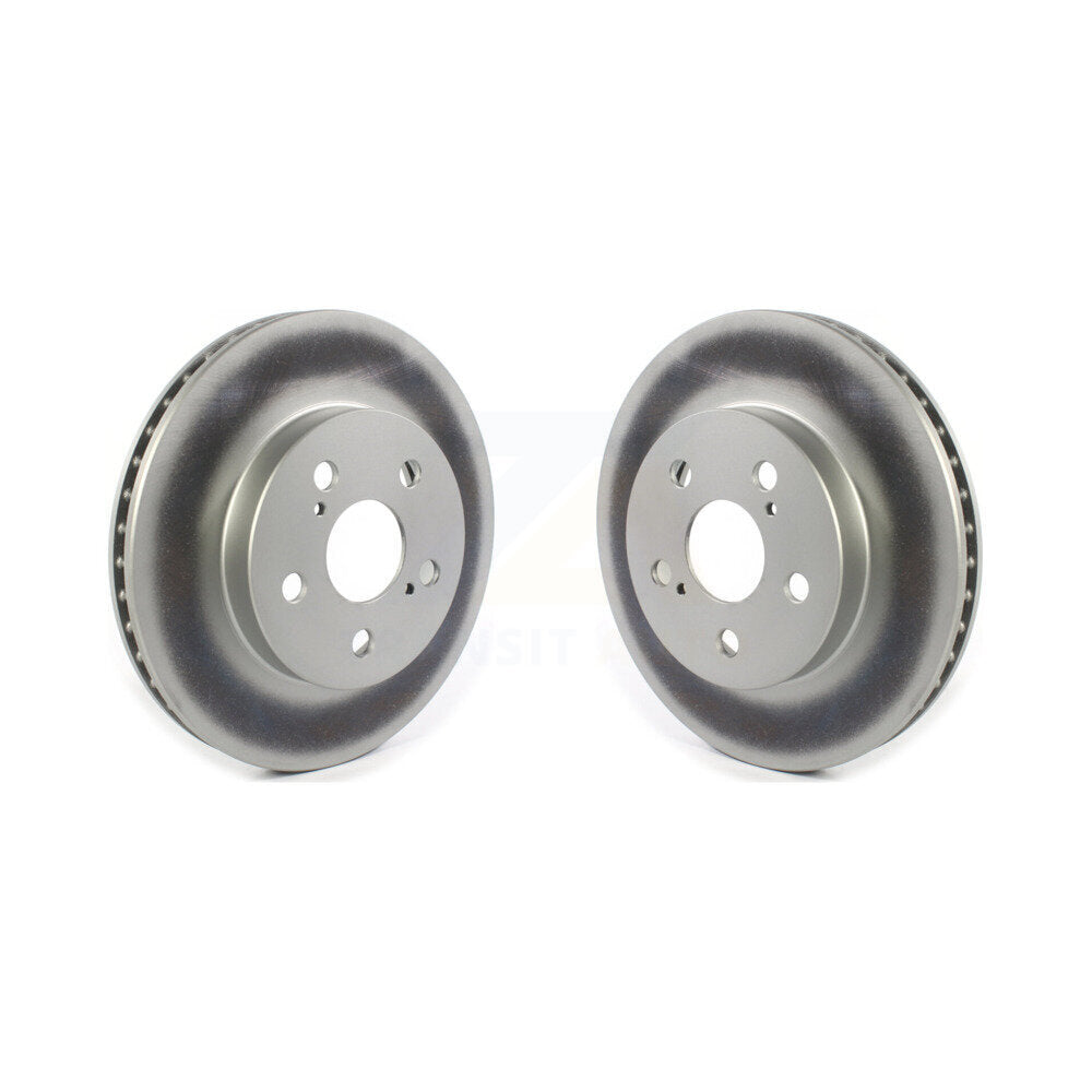 Coated Disc Brake Rotors Front Pair For Toyota Corolla Prius Prime AWD-e