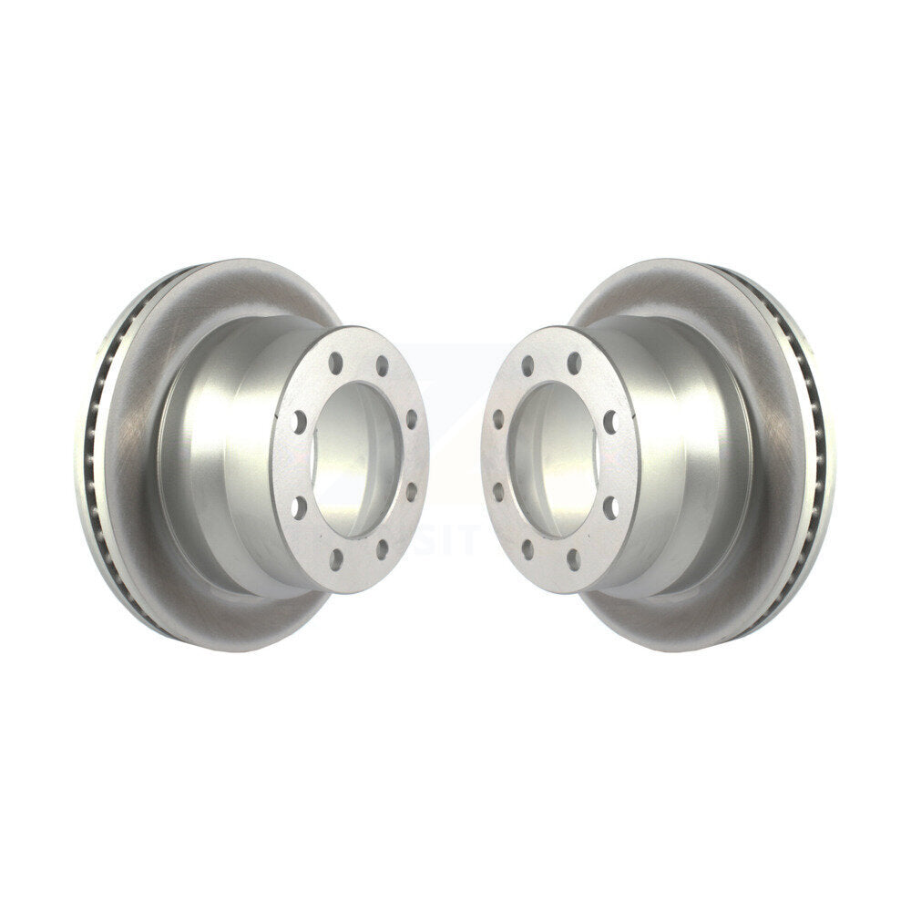 Coated Disc Brake Rotors Rear Pair For GMC Savana 3500 Chevrolet Express 4500