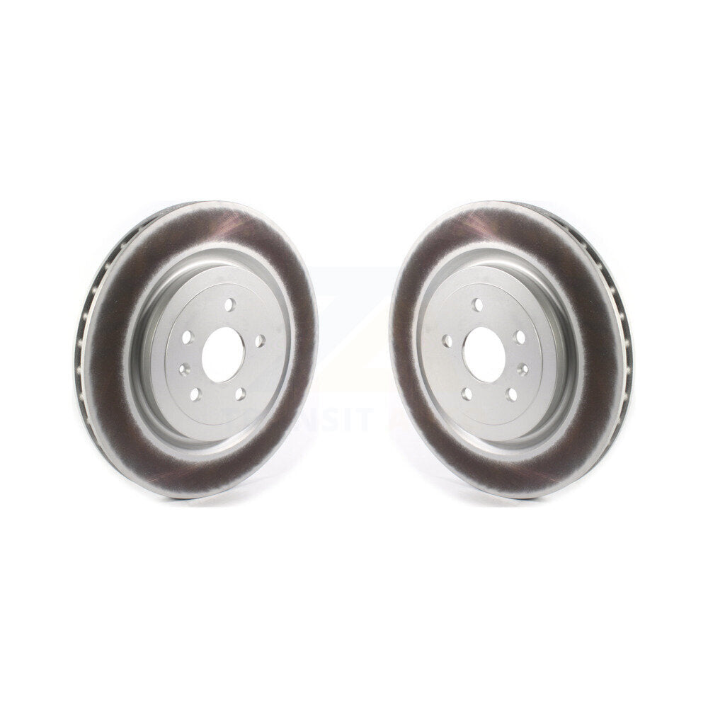 Coated Disc Brake Rotors Rear Pair For Chevrolet Camaro Cadillac CTS