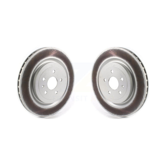 Coated Disc Brake Rotors Rear Pair For Chevrolet Camaro Cadillac CTS