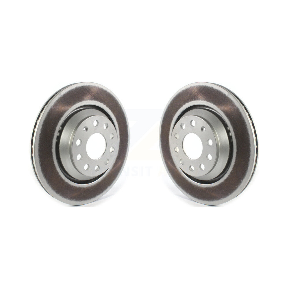 Coated Brake Rotor Rear Pair For Volkswagen Atlas Audi Q3 GTI Cross Sport Golf R