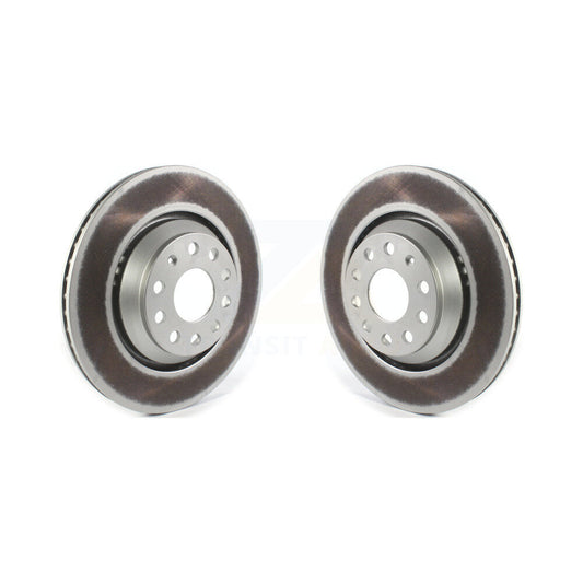 Coated Brake Rotor Rear Pair For Volkswagen Atlas Audi Q3 GTI Cross Sport Golf R