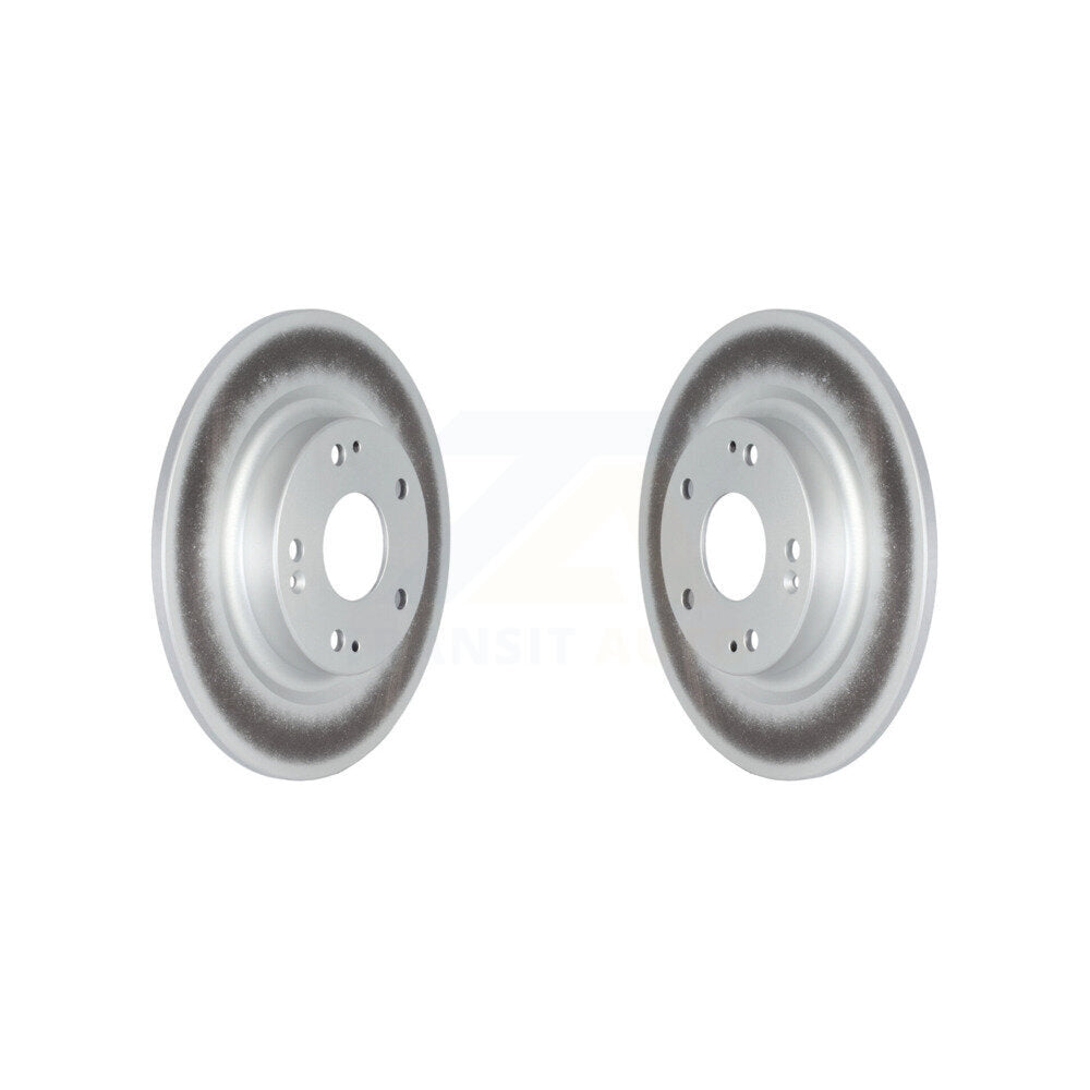 Coated Disc Brake Rotors Rear Pair For 2017-2020 Honda Civic Si
