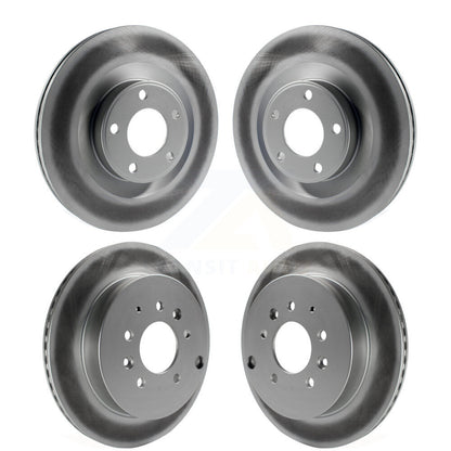 Coated Disc Brake Rotors Front Rear Kit For Ford Edge Lincoln MKX