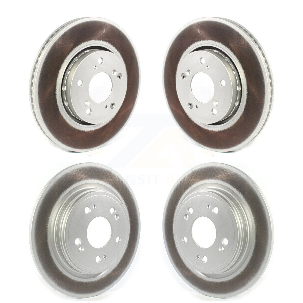 Coated Disc Brake Rotors Front Rear Kit For Acura RLX