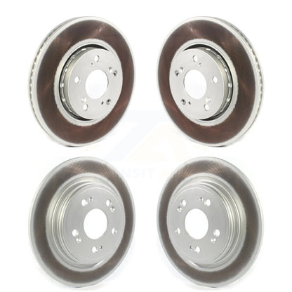Coated Disc Brake Rotors Front Rear Kit For Acura RLX