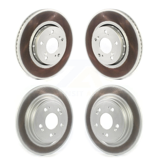 Coated Disc Brake Rotors Front Rear Kit For Acura RLX