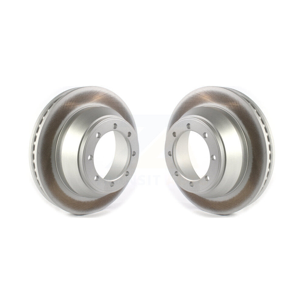 Coated Disc Brake Rotors Rear Pair For Ford E-450 Super Duty