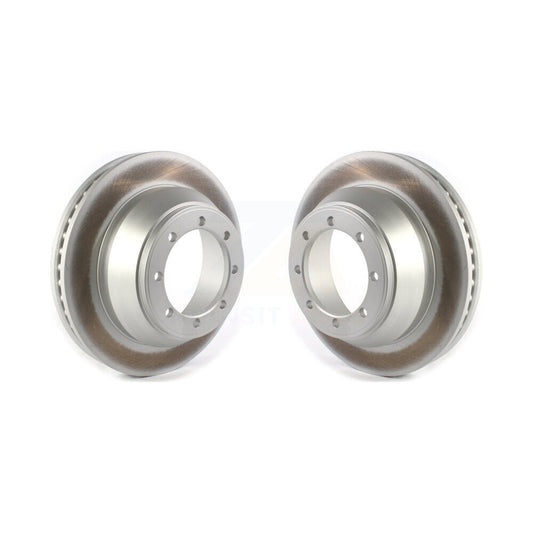 Coated Disc Brake Rotors Rear Pair For Ford E-450 Super Duty