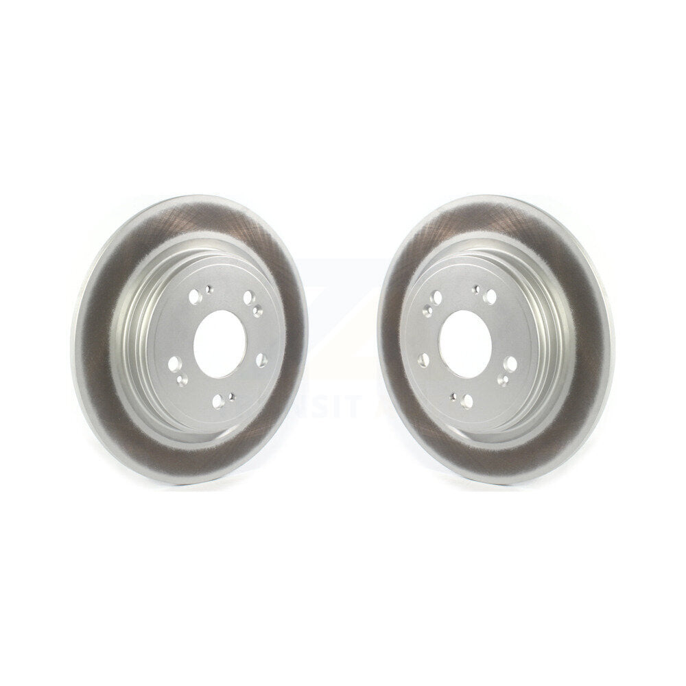 Coated Disc Brake Rotors Rear Pair For 2014-2020 Acura RLX