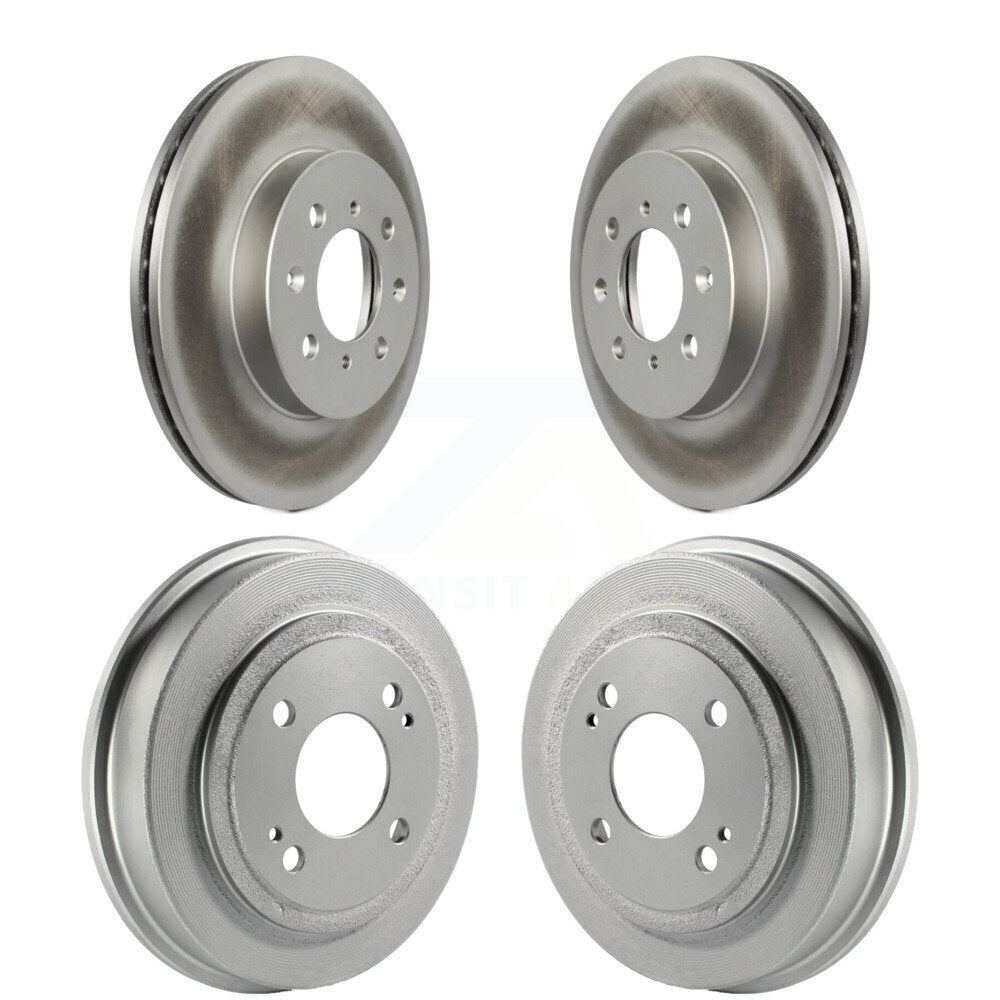Disc Brake Rotors Drums Kit Front Rear For Honda Fit Civic Acura EL