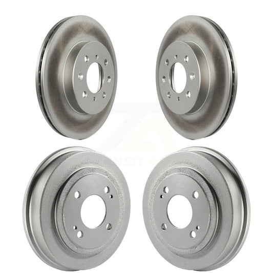 Disc Brake Rotors Drums Kit Front Rear For Honda Fit Civic Acura EL
