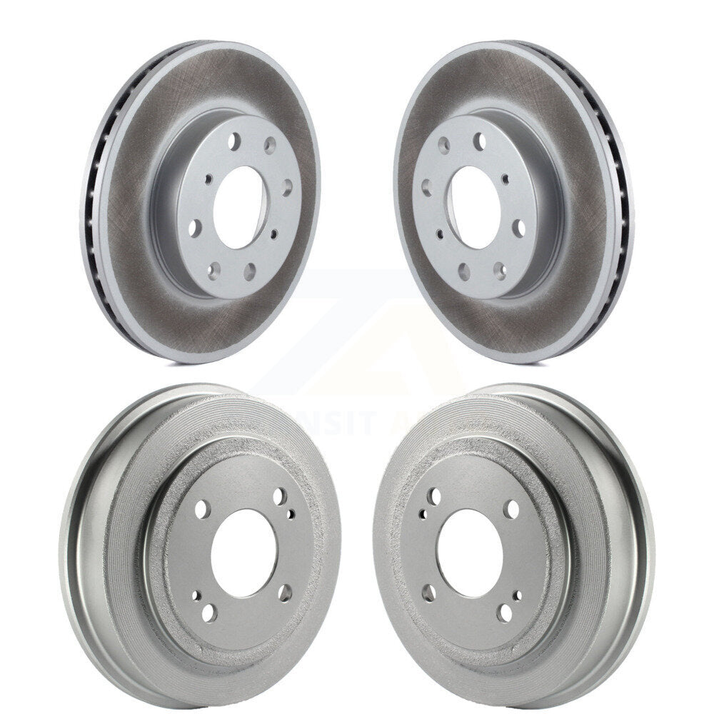 Disc Brake Rotors Drums Kit Front Rear For Honda Civic