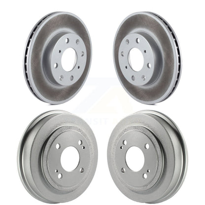 Disc Brake Rotors Drums Kit Front Rear For Honda Civic