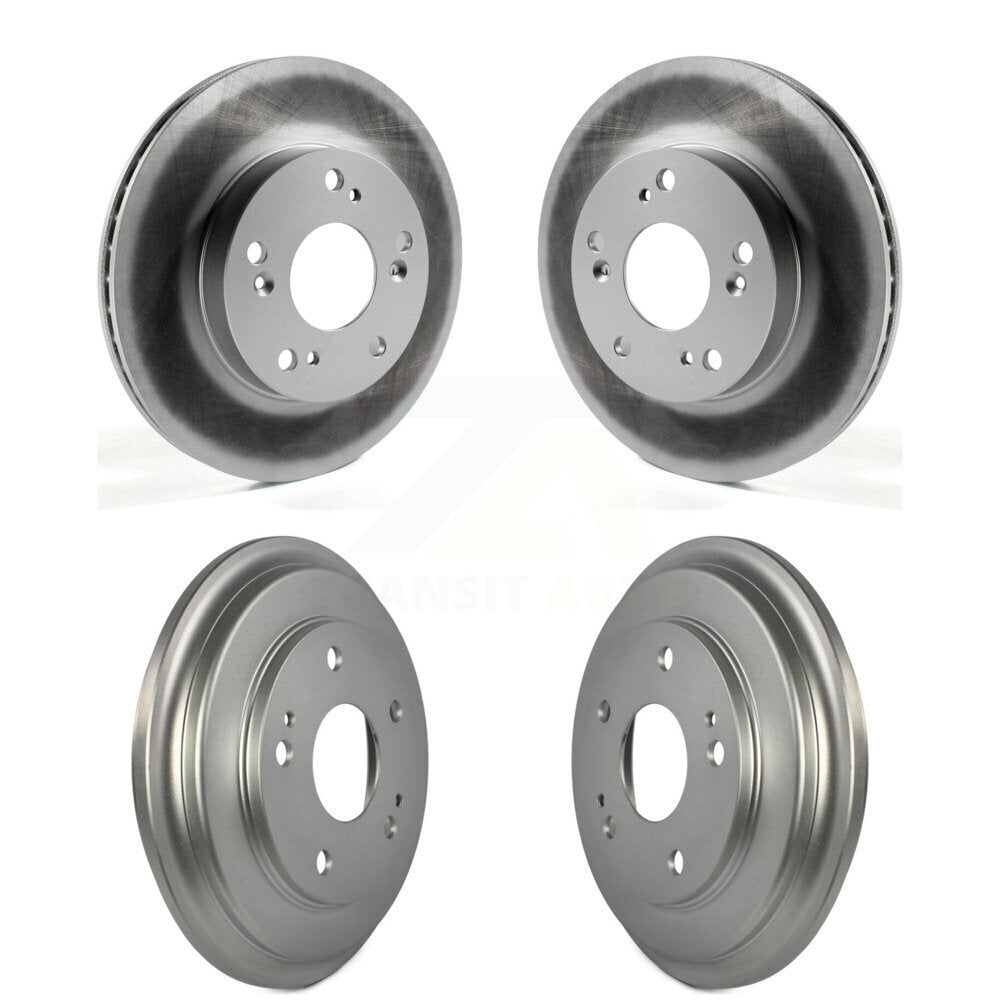 Disc Brake Rotors Drums Kit Front Rear For Honda Civic