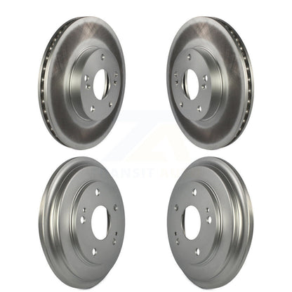 Disc Brake Rotors Drums Kit Front Rear For Honda Civic