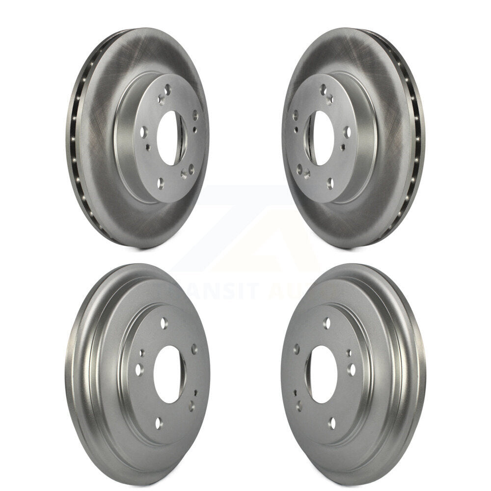 Disc Brake Rotors Drums Kit Front Rear For Honda Civic
