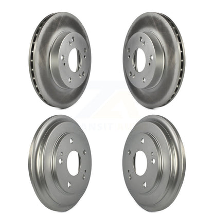 Disc Brake Rotors Drums Kit Front Rear For Honda Civic