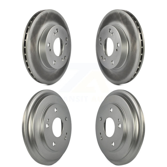 Disc Brake Rotors Drums Kit Front Rear For Honda Civic